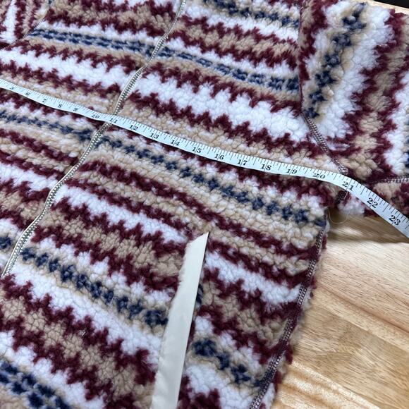 Rag & Bone NWT Fair Isle Sherpa Hoodie Size M Full Zip Side Pockets Drawstring - Picture 10 of 10